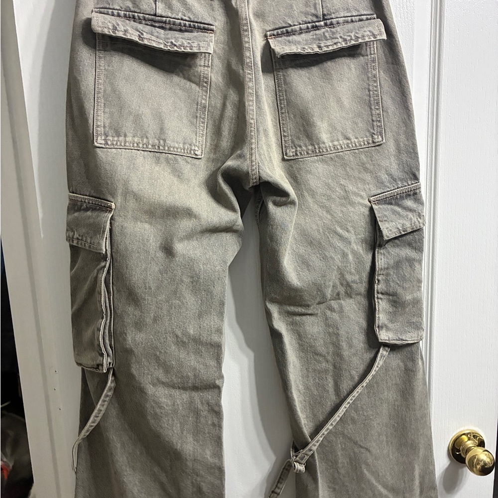 Zara Women Stone Cargo Pants